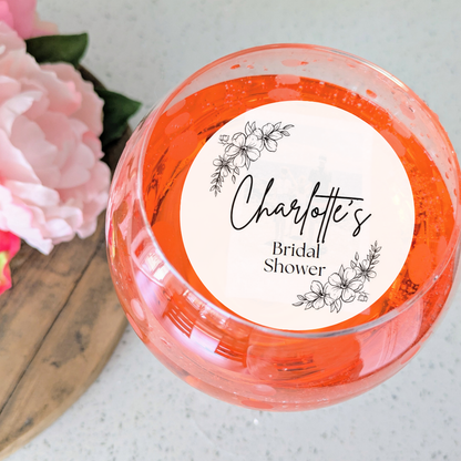 Bridal Shower Drink Toppers with Flowers