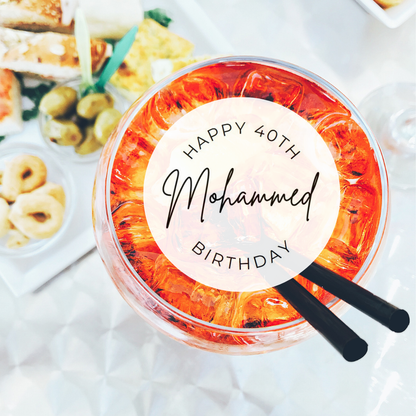Birthday Cocktail Garnish - Custom Name & Age