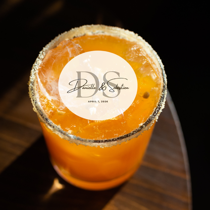 Wedding Drink Toppers - Custom Monogram, Names, & Date