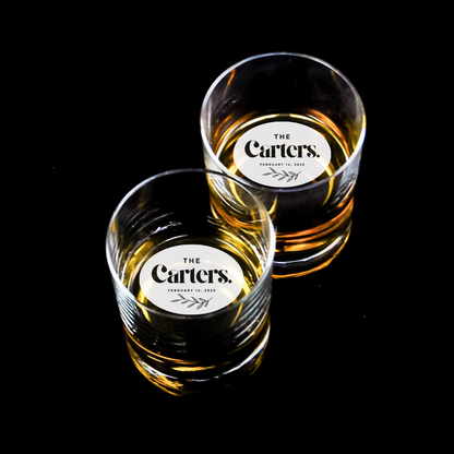 Wedding Edible Drink Toppers - Custom Last Name & Date