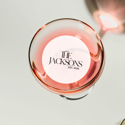 Wedding Drink Toppers - Custom Last Name