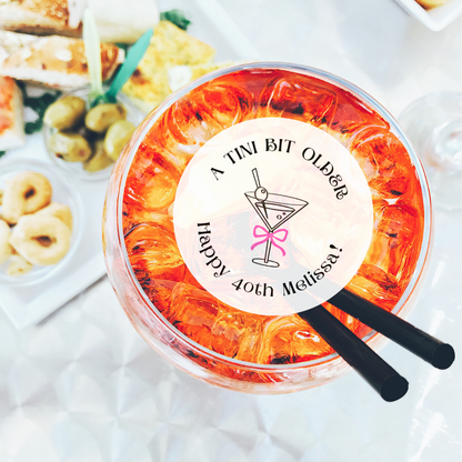 Birthday Cocktail Garnish - A Tini Bit Older