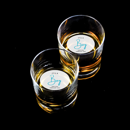 Baby Shower Drink Toppers - It's A Boy with Date