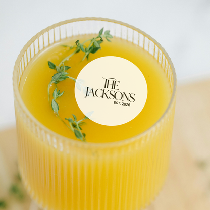 Wedding Drink Toppers - Custom Last Name