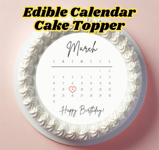 Calendar Cake Topper