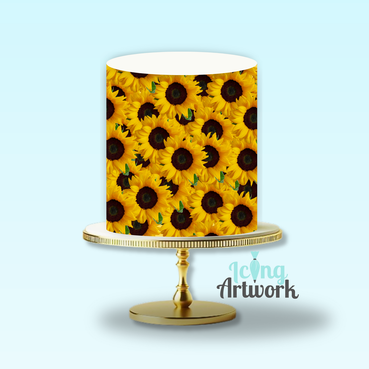 Sunflower Edible Image Cake Wrap