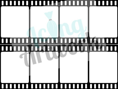 Custom Printed Edible Film Reel Cake Strips