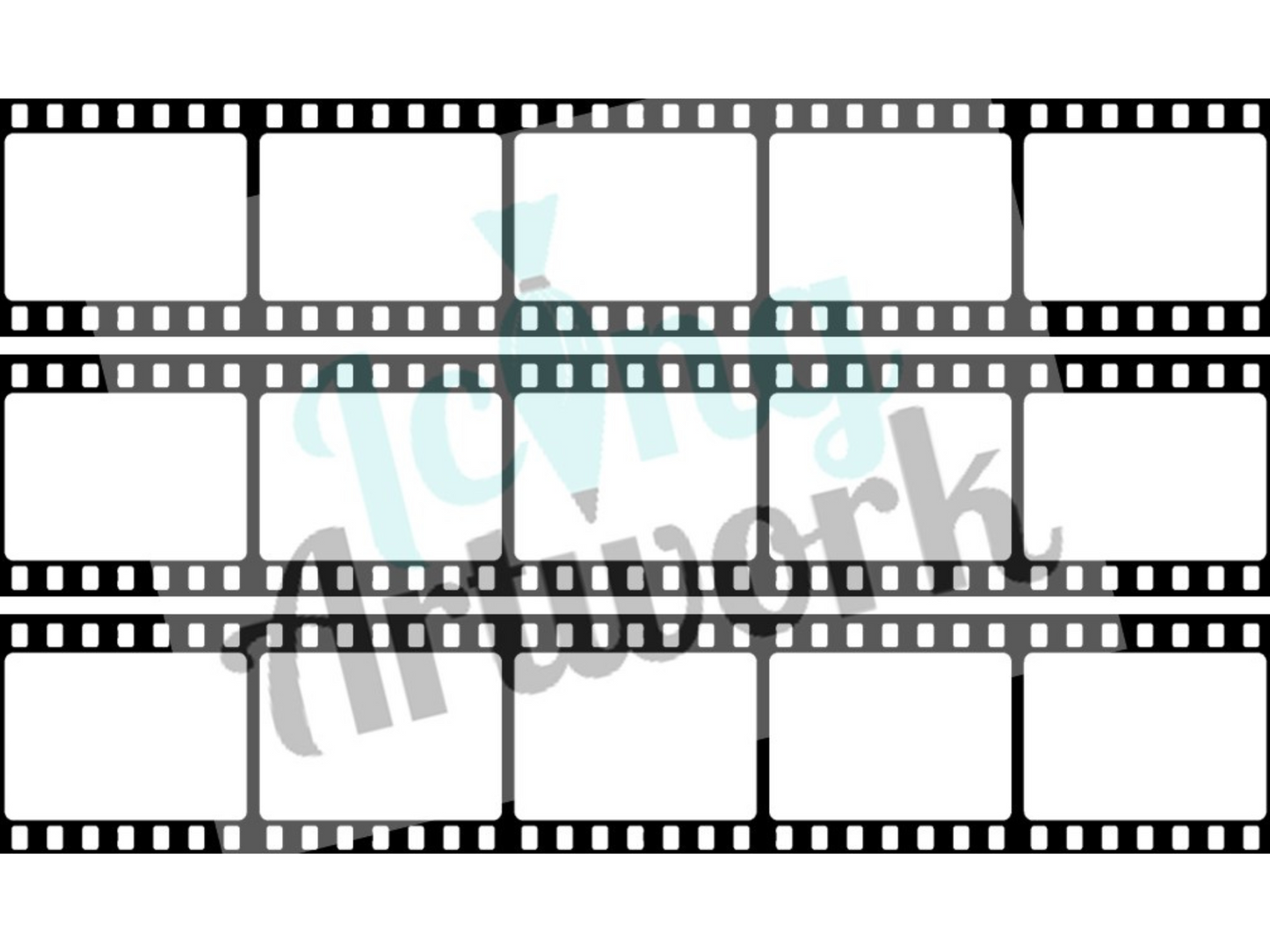 Custom Printed Edible Film Reel Cake Strips