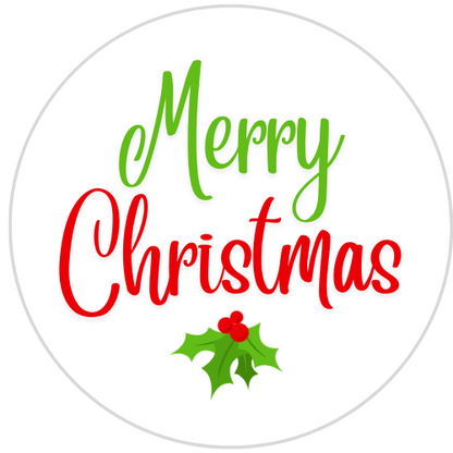 Christmas Edible Drink Toppers - Merry Christmas