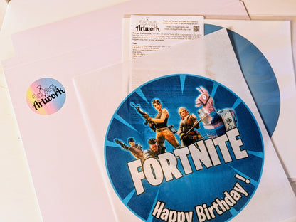 Edible Image Print for a Fortnite Birthday Cake