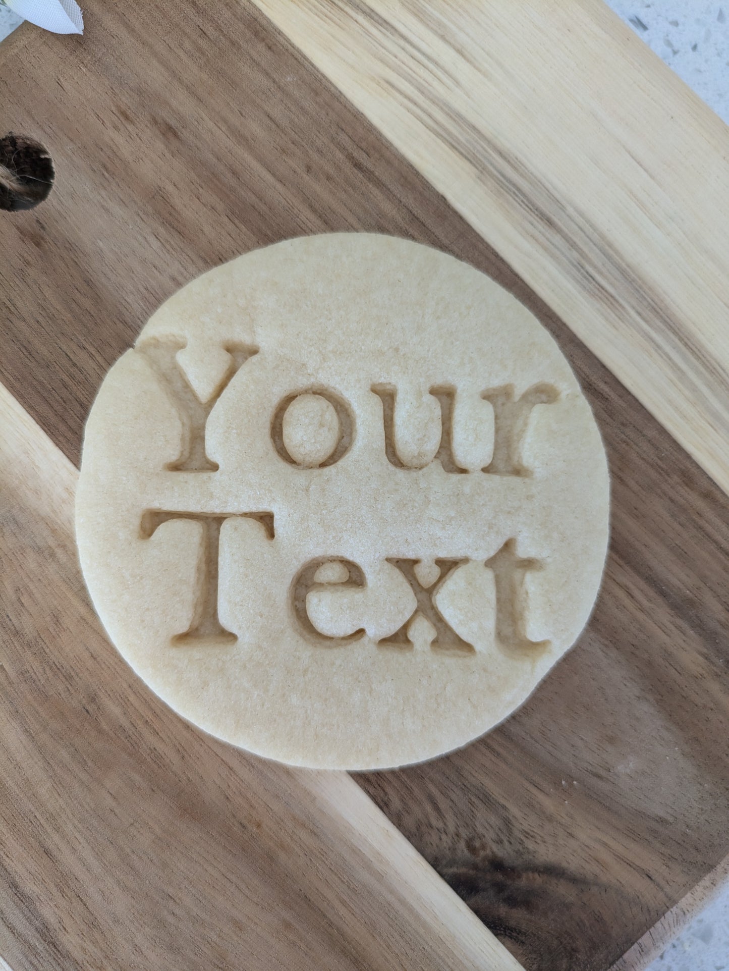 Custom Text #2 Cookie Cutter Embosser Stamp