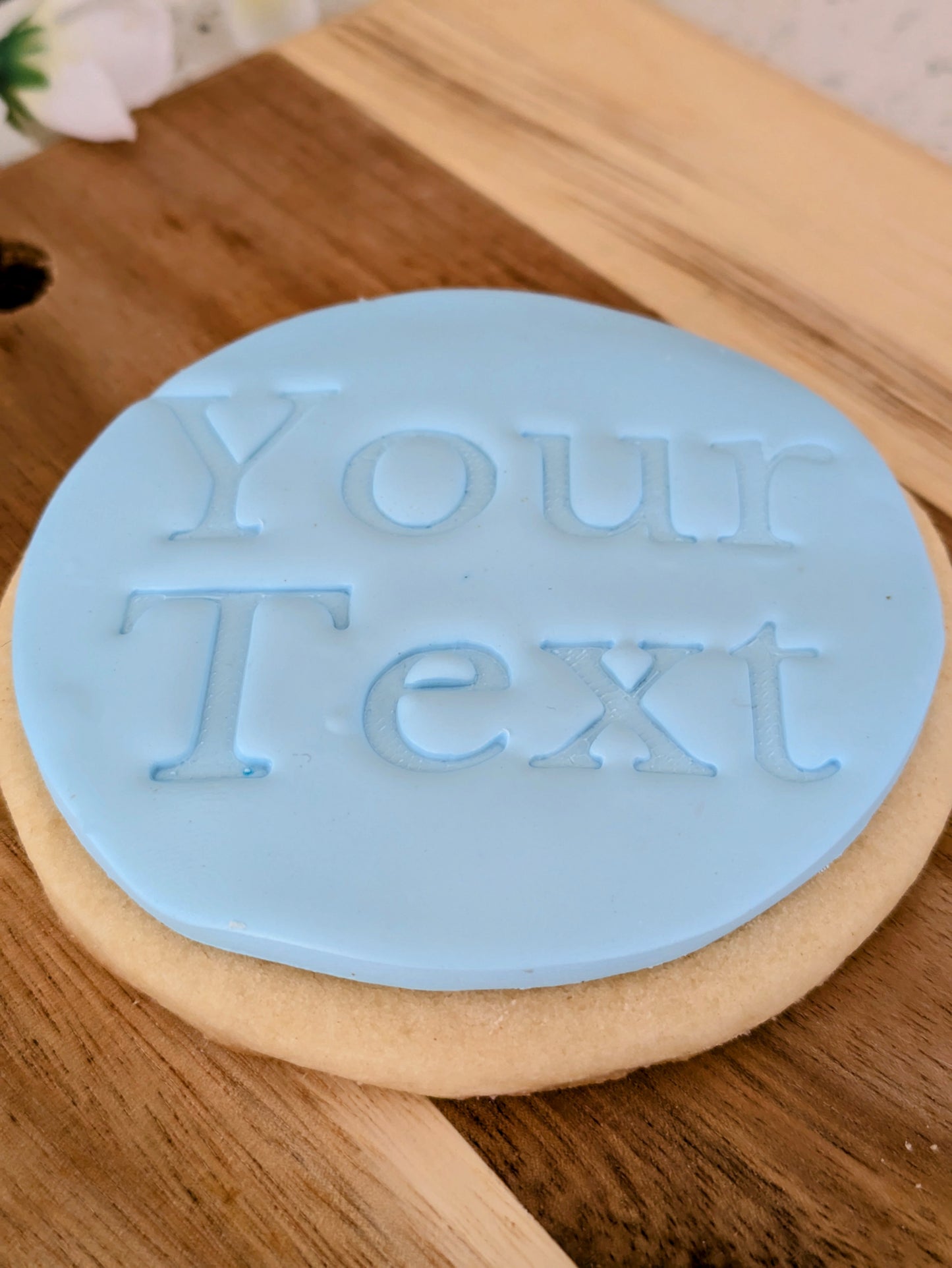 Custom Text #2 Cookie Cutter Embosser Stamp