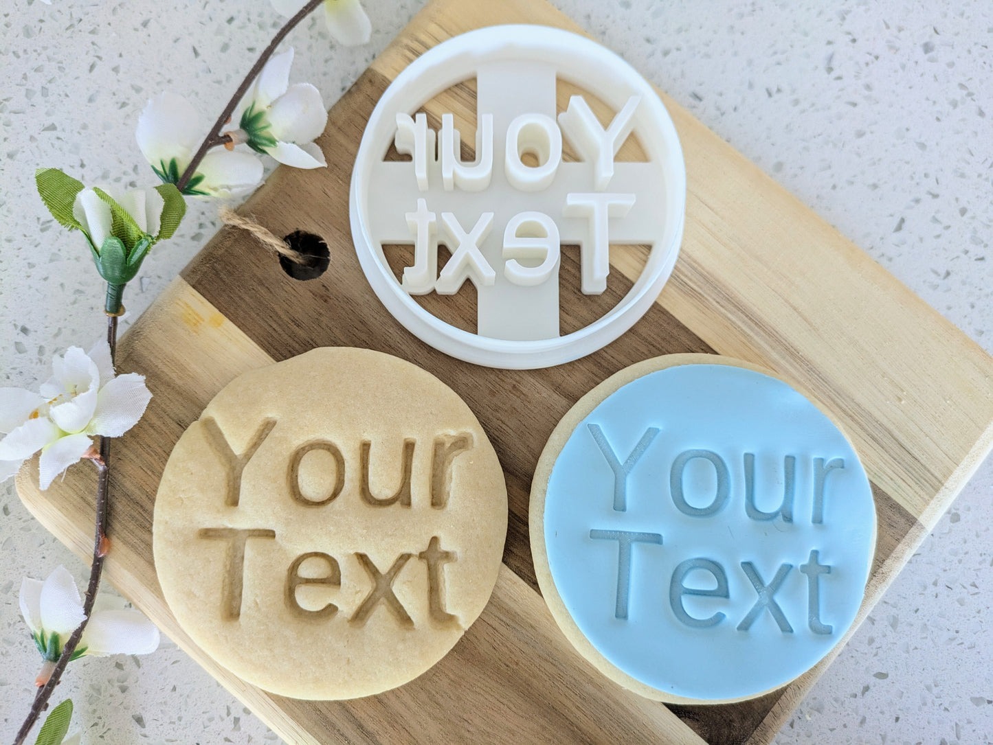 Custom Text #4 Cookie Cutter Stamp