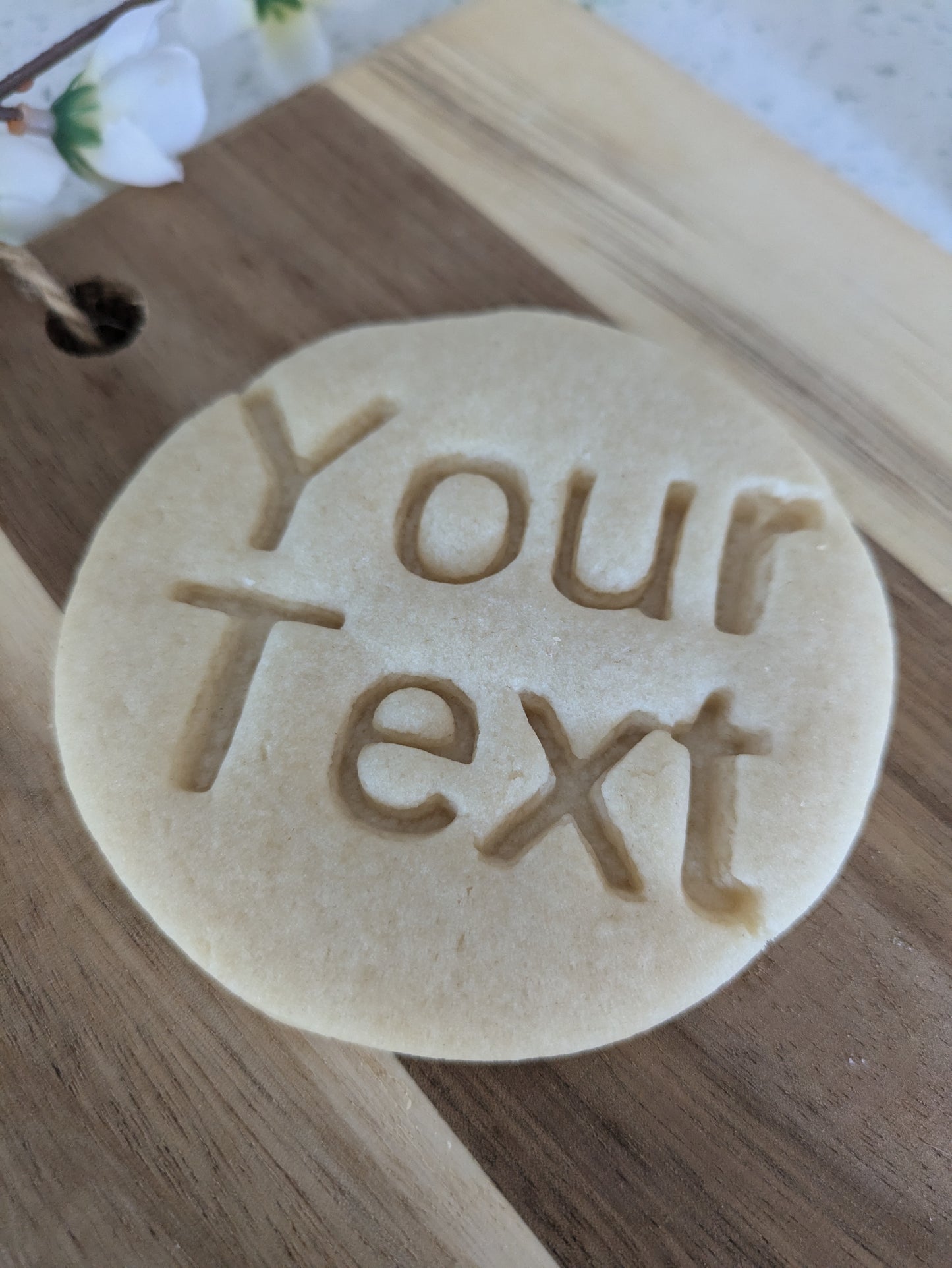 Custom Text #4 Cookie Cutter Stamp