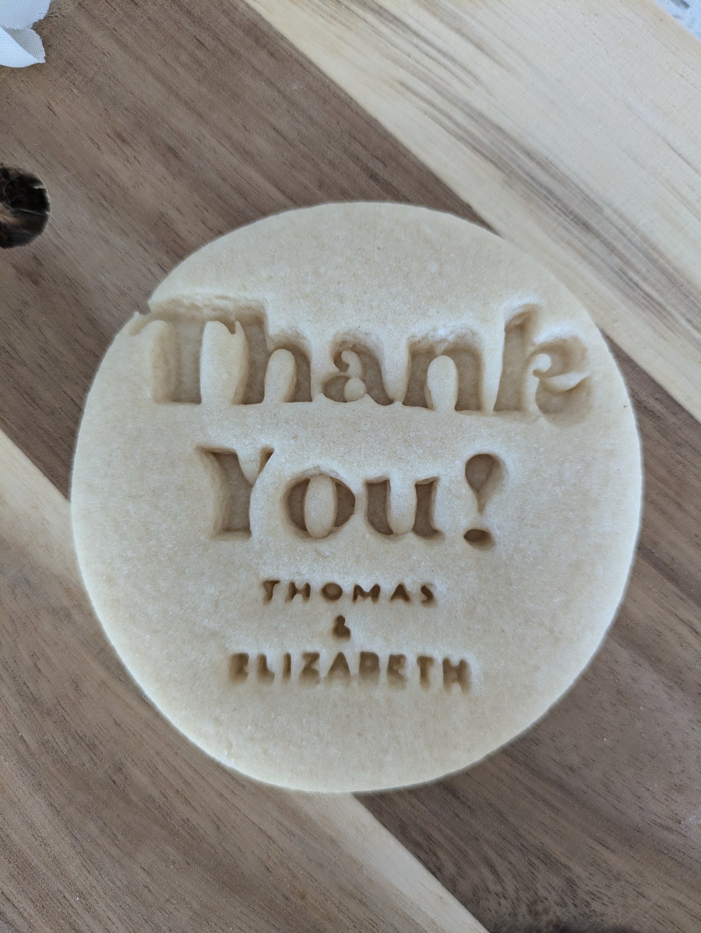 Thank You Custom Name Cookie Cutter and Biscuit Stamp