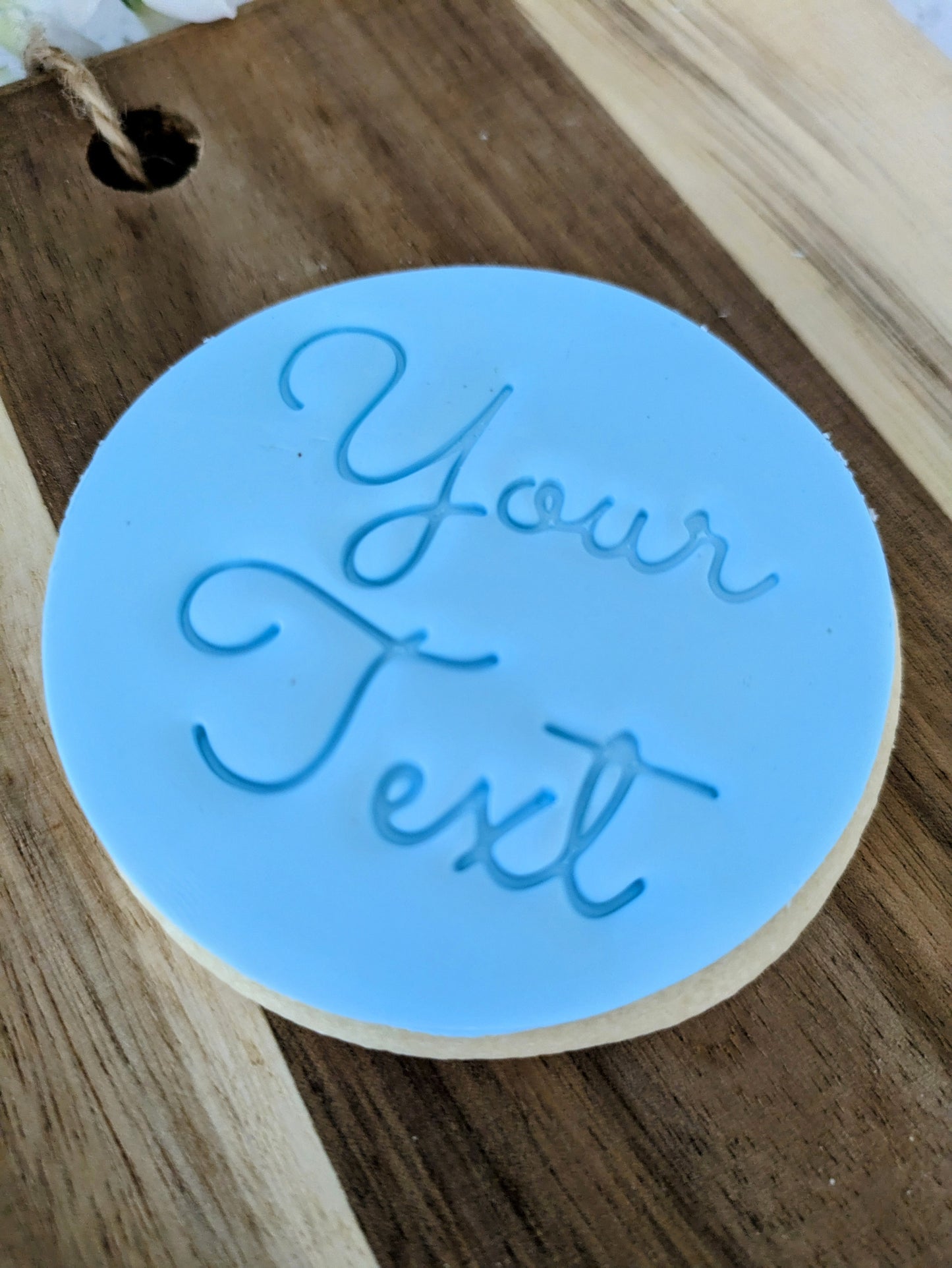 Custom Text #3 Cookie Cutter, Biscuit, Fondant, and Clay Stamp