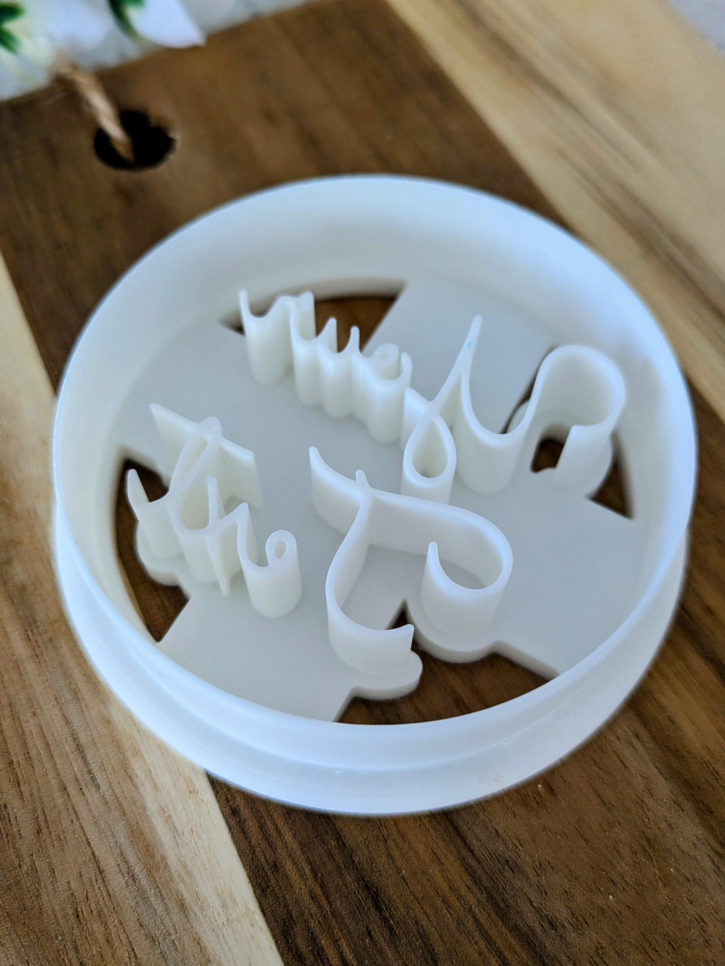 Custom Text #3 Cookie Cutter, Biscuit, Fondant, and Clay Stamp