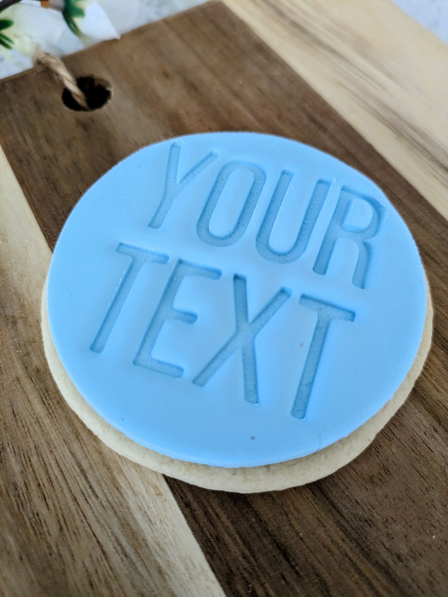 Custom Text #6 Cookie Cutter and Fondant Stamp