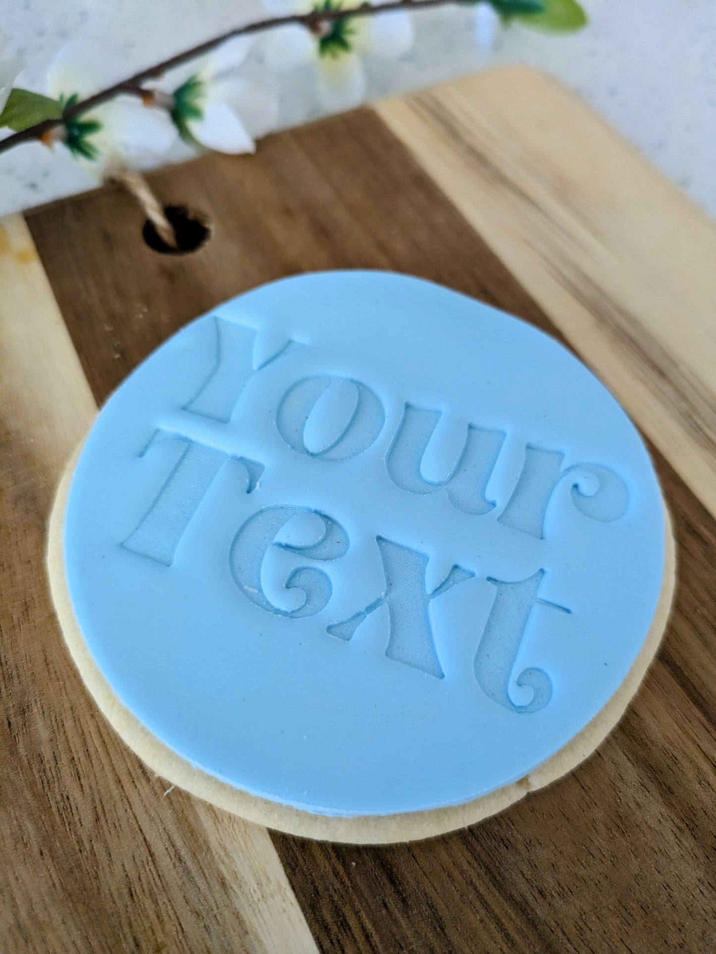 Custom Text #5 Cookie Cutter and Stamp for Dough, Fondant, Clay