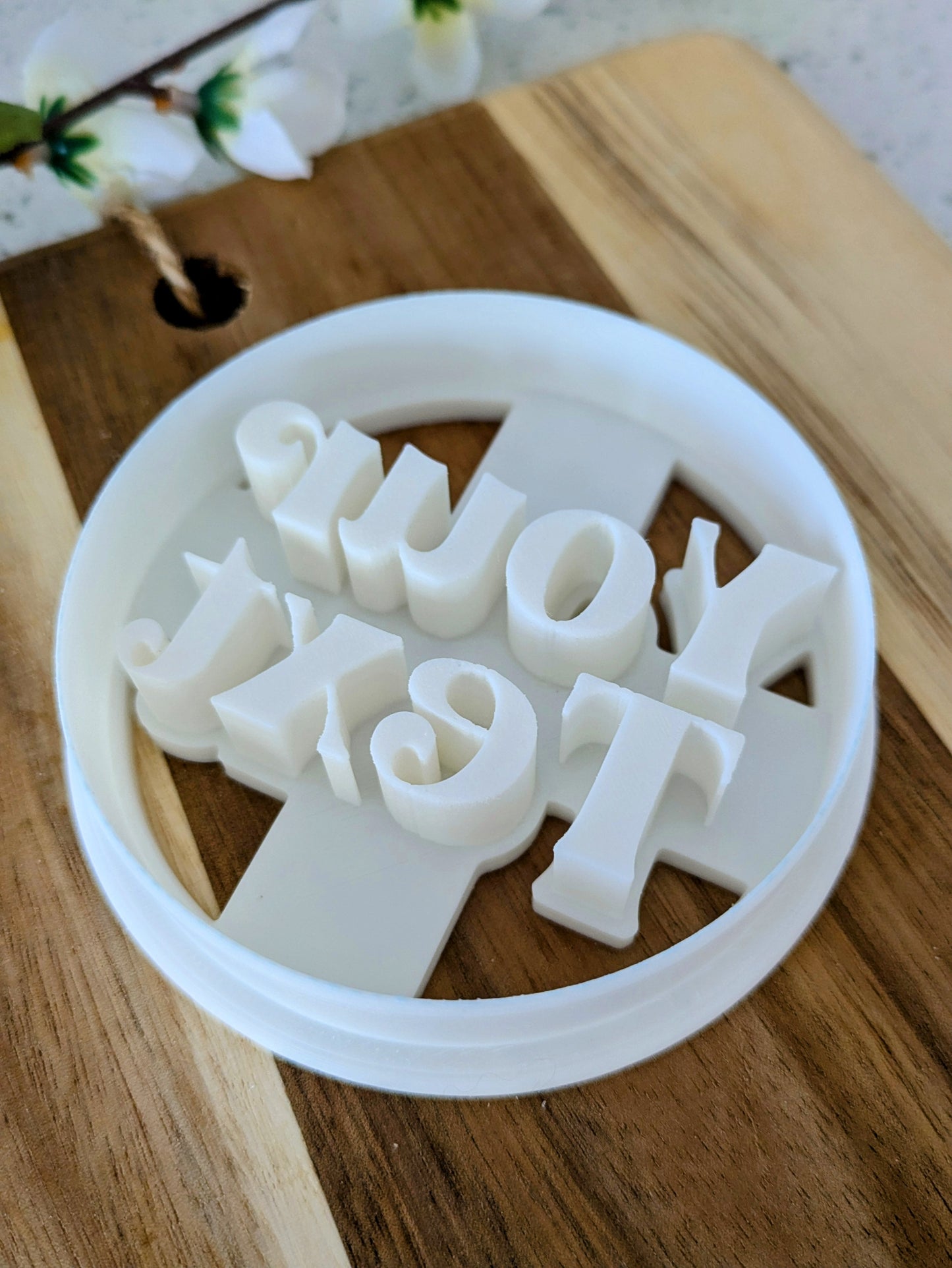 Custom Text #5 Cookie Cutter and Stamp for Dough, Fondant, Clay