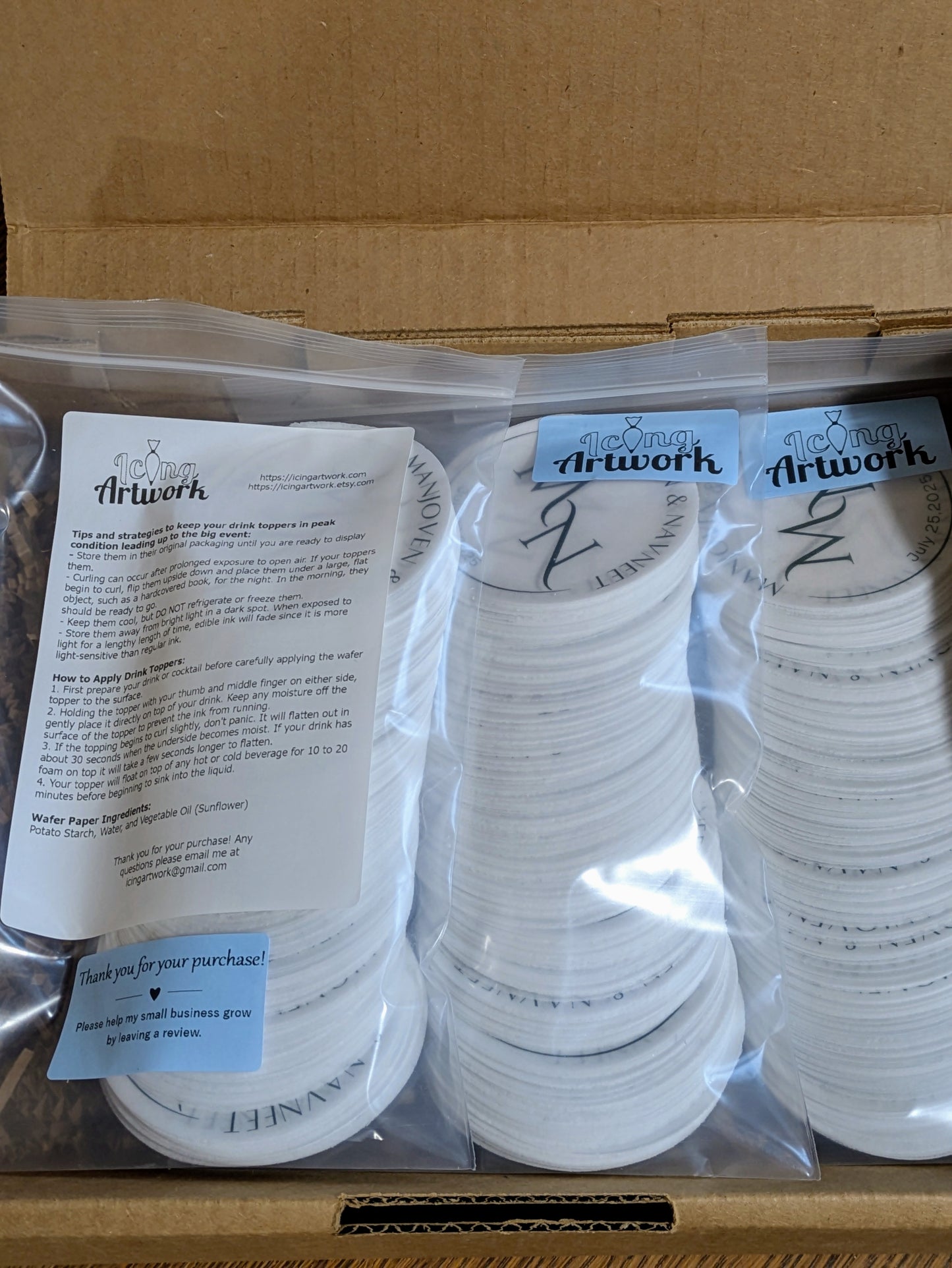 Custom Edible Cupcake & Cookie Toppers - Pre-Cut Wafer Paper