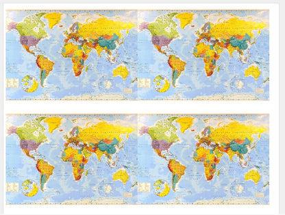 Edible Image Cake Wrap - World Map