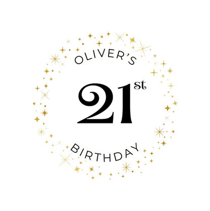 Birthday Edible Drink Toppers - Custom Name & Age