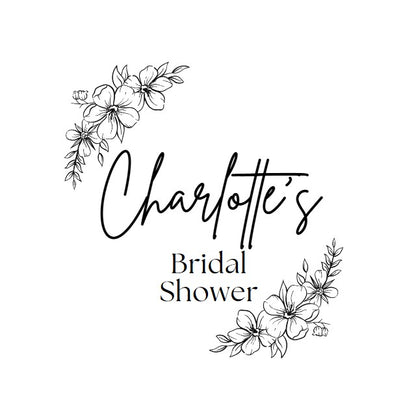 Bridal Shower Drink Toppers with Flowers