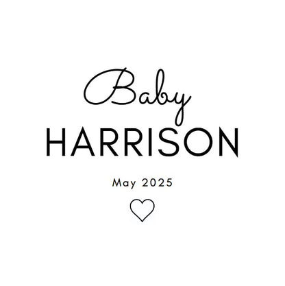 Baby Shower Drink Toppers - Personalized Baby Name & Date