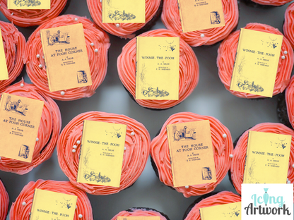 Book Cover Cupcake Toppers