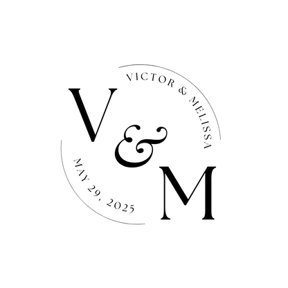 Wedding Edible Drink Toppers - Custom Names, Initials, & Date