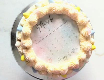Calendar Cake Topper